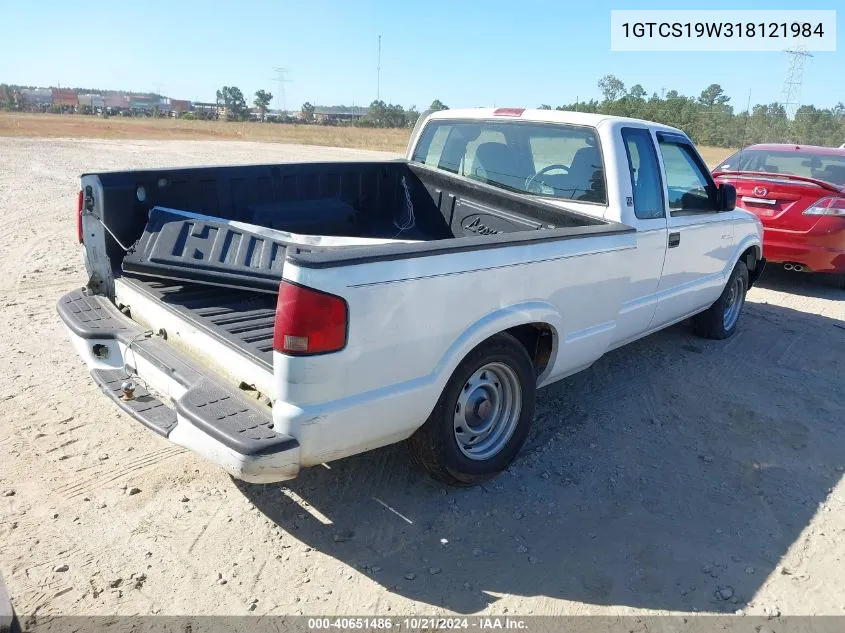 2001 GMC Sonoma Sls VIN: 1GTCS19W318121984 Lot: 40651486