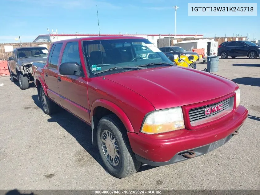 2001 GMC Sonoma Sls VIN: 1GTDT13W31K245718 Lot: 40657048