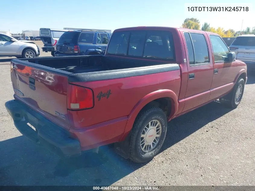 2001 GMC Sonoma Sls VIN: 1GTDT13W31K245718 Lot: 40657048