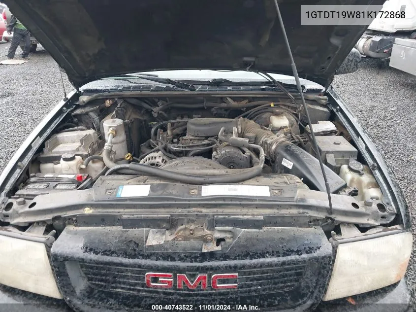 1GTDT19W81K172868 2001 GMC Sonoma Sls