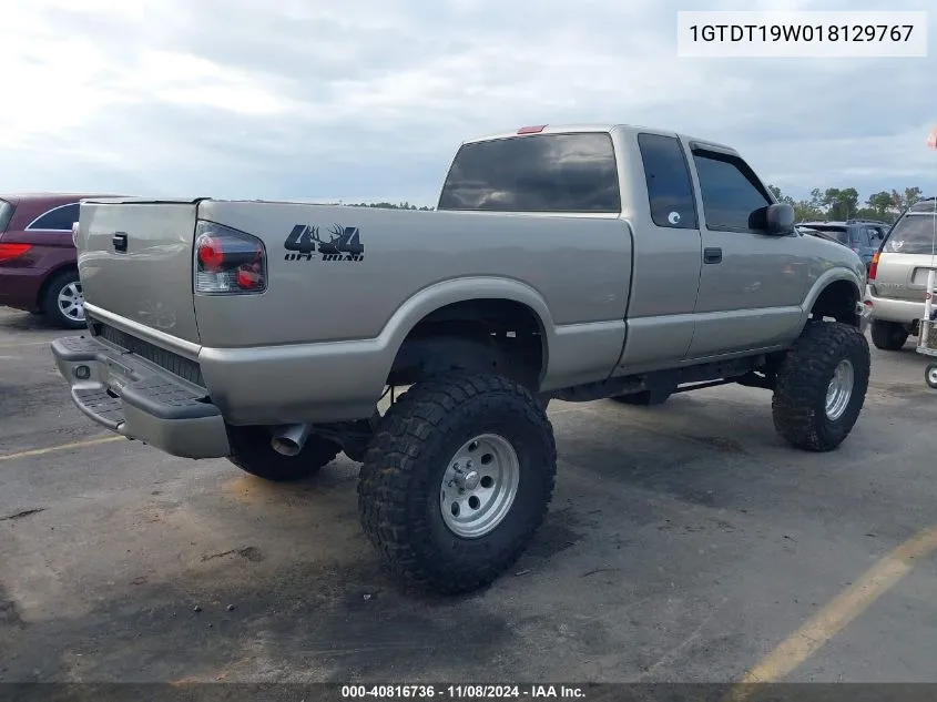 2001 GMC Sonoma Sls VIN: 1GTDT19W018129767 Lot: 40816736