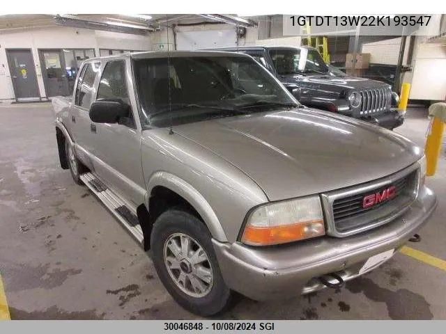 1GTDT13W22K193547 2002 GMC Sonoma