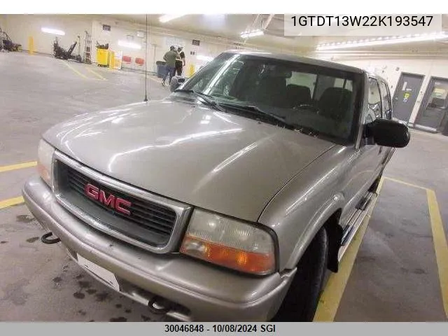 2002 GMC Sonoma VIN: 1GTDT13W22K193547 Lot: 30046848