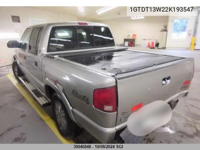 1GTDT13W22K193547 2002 GMC Sonoma