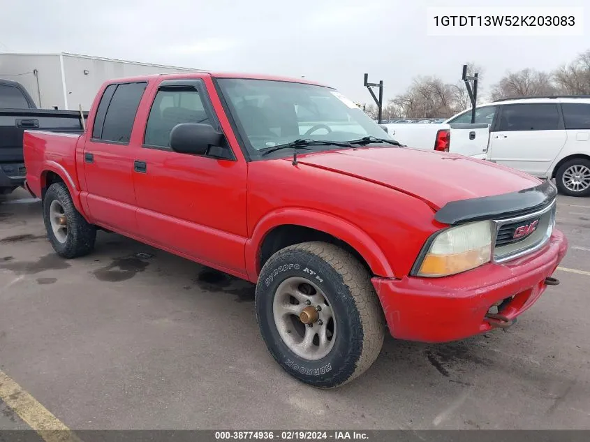 2002 GMC Sonoma Sls VIN: 1GTDT13W52K203083 Lot: 38774936