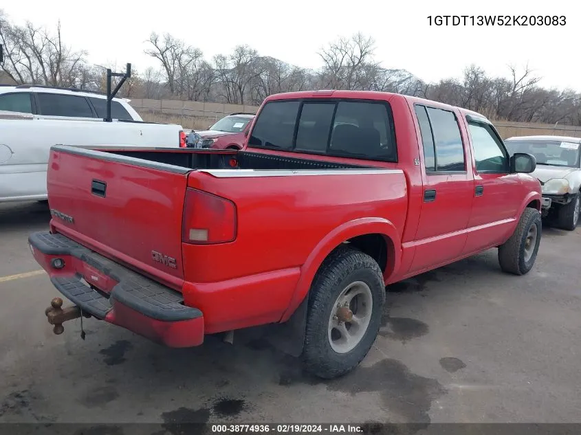 1GTDT13W52K203083 2002 GMC Sonoma Sls