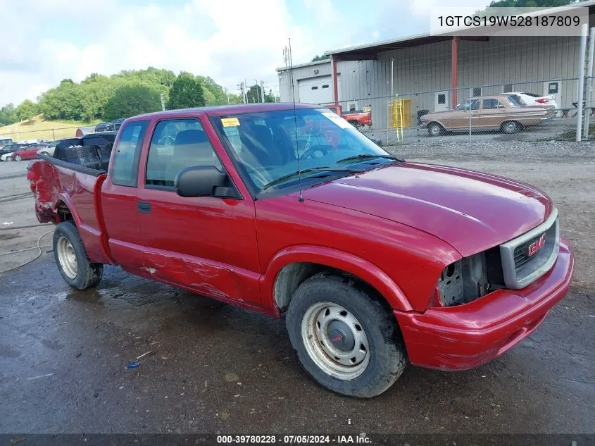 1GTCS19W528187809 2002 GMC Sonoma Sl