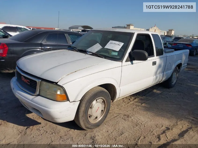 2002 GMC Sonoma Sls VIN: 1GTCS19W928241788 Lot: 40551186