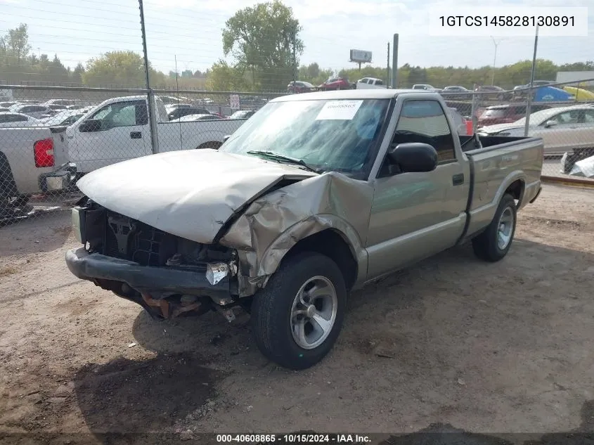 2002 GMC Sonoma Sl VIN: 1GTCS145828130891 Lot: 40608865