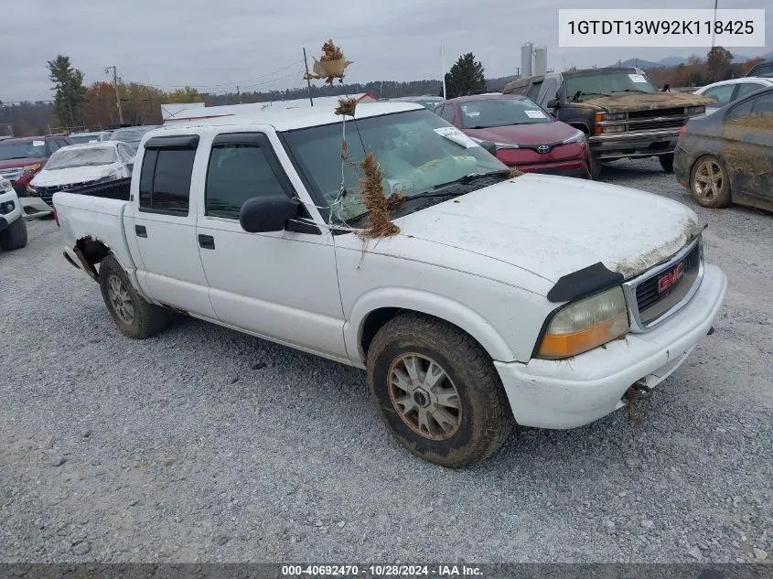 1GTDT13W92K118425 2002 GMC Sonoma