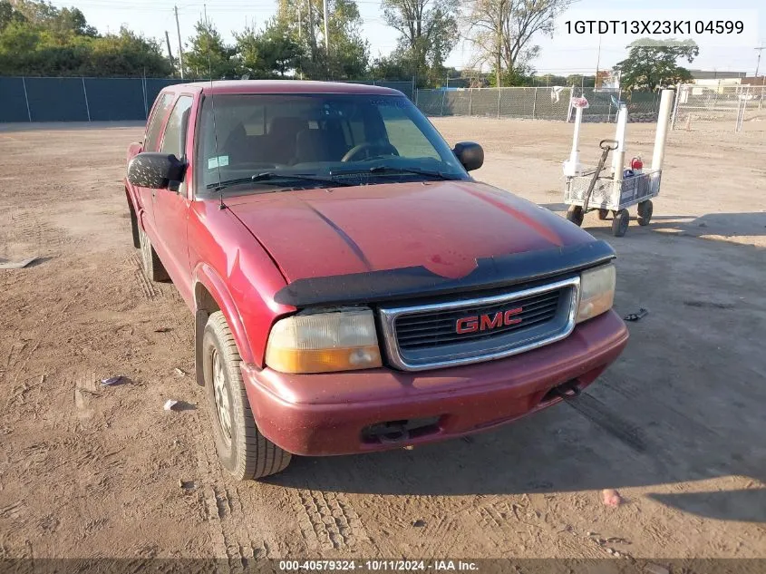 2003 GMC Sonoma Sls VIN: 1GTDT13X23K104599 Lot: 40579324