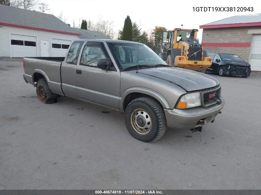 2003 GMC Sonoma Sl VIN: 1GTDT19XX38120943 Lot: 40674819