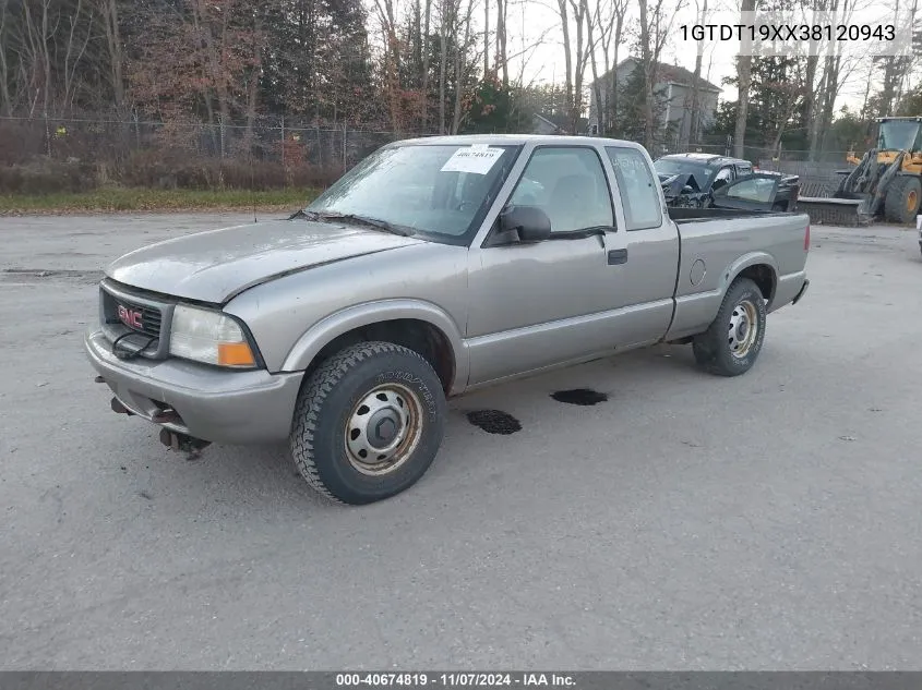 2003 GMC Sonoma Sl VIN: 1GTDT19XX38120943 Lot: 40674819