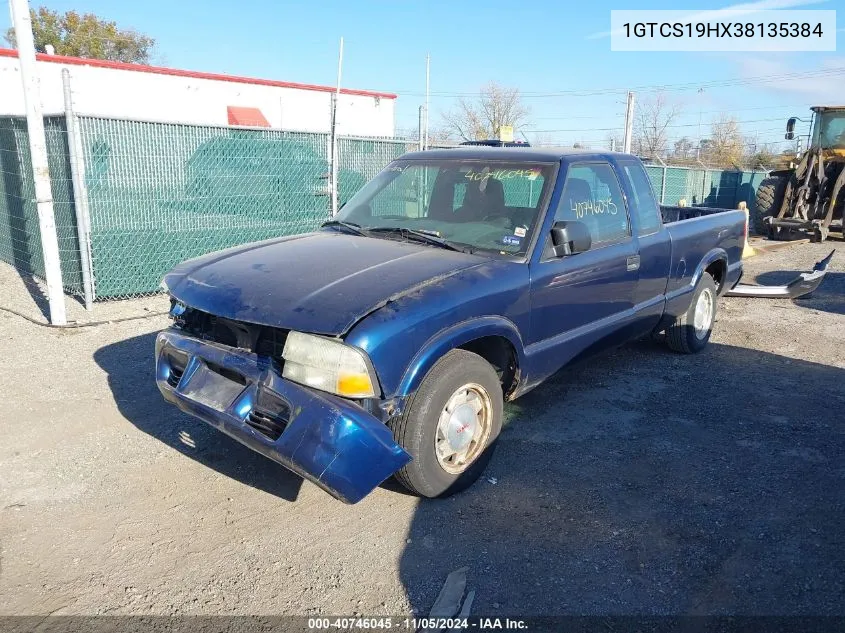 2003 GMC Sonoma Sls VIN: 1GTCS19HX38135384 Lot: 40746045