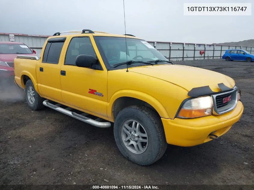 2003 GMC Sonoma Sls VIN: 1GTDT13X73K116747 Lot: 40881094