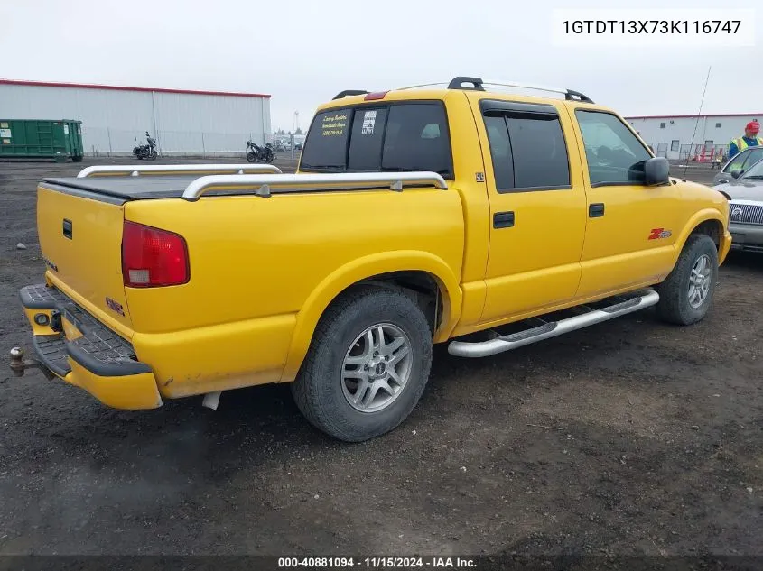 2003 GMC Sonoma Sls VIN: 1GTDT13X73K116747 Lot: 40881094