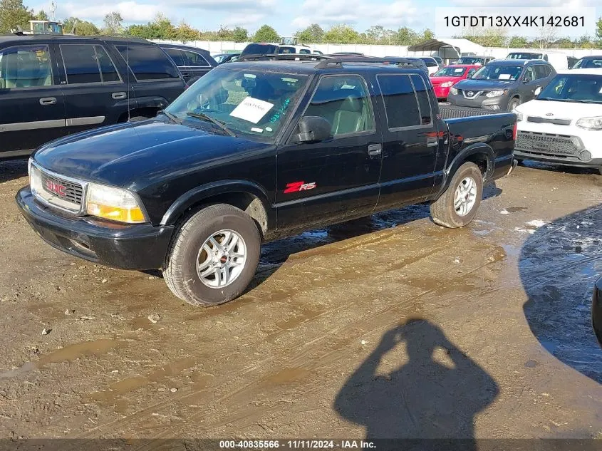 2004 GMC Sonoma Sls VIN: 1GTDT13XX4K142681 Lot: 40835566