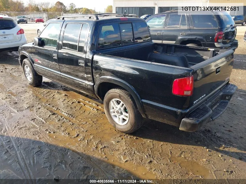 2004 GMC Sonoma Sls VIN: 1GTDT13XX4K142681 Lot: 40835566