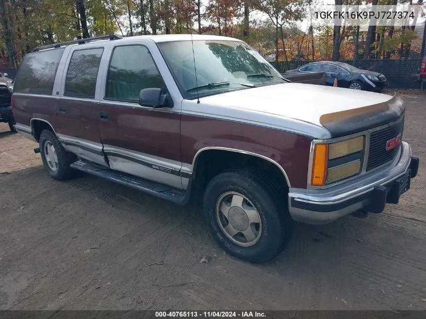 1993 GMC Suburban K1500 VIN: 1GKFK16K9PJ727374 Lot: 40765113