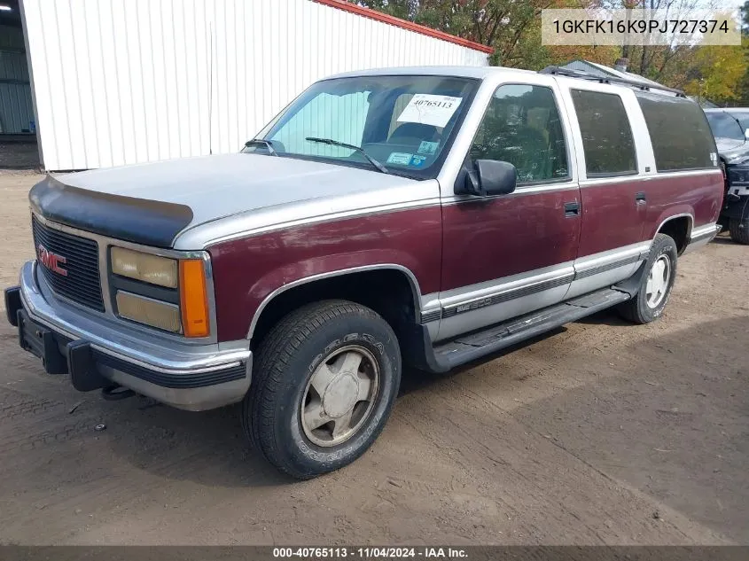 1993 GMC Suburban K1500 VIN: 1GKFK16K9PJ727374 Lot: 40765113