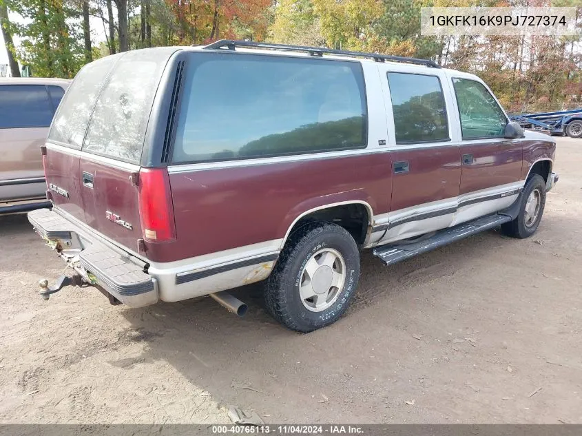 1993 GMC Suburban K1500 VIN: 1GKFK16K9PJ727374 Lot: 40765113