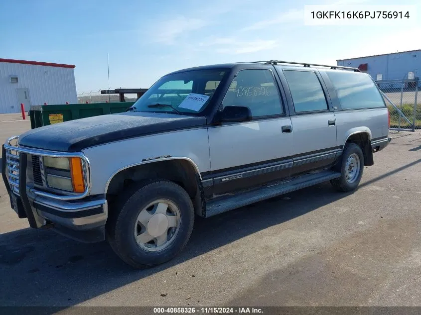 1993 GMC Suburban K1500 VIN: 1GKFK16K6PJ756914 Lot: 40858326