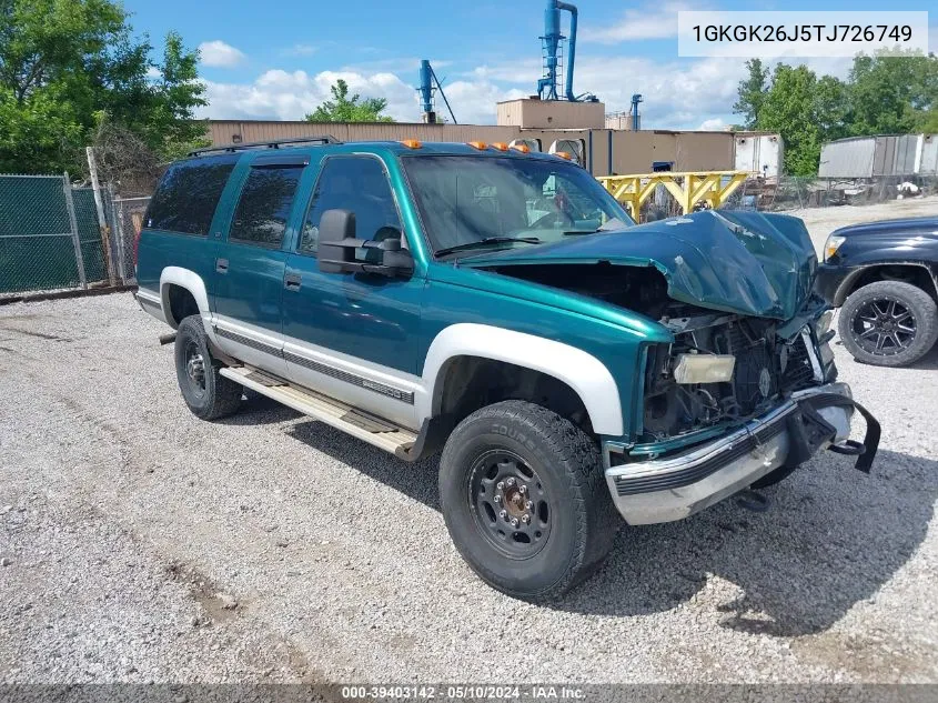 1996 GMC Suburban K2500 VIN: 1GKGK26J5TJ726749 Lot: 39403142