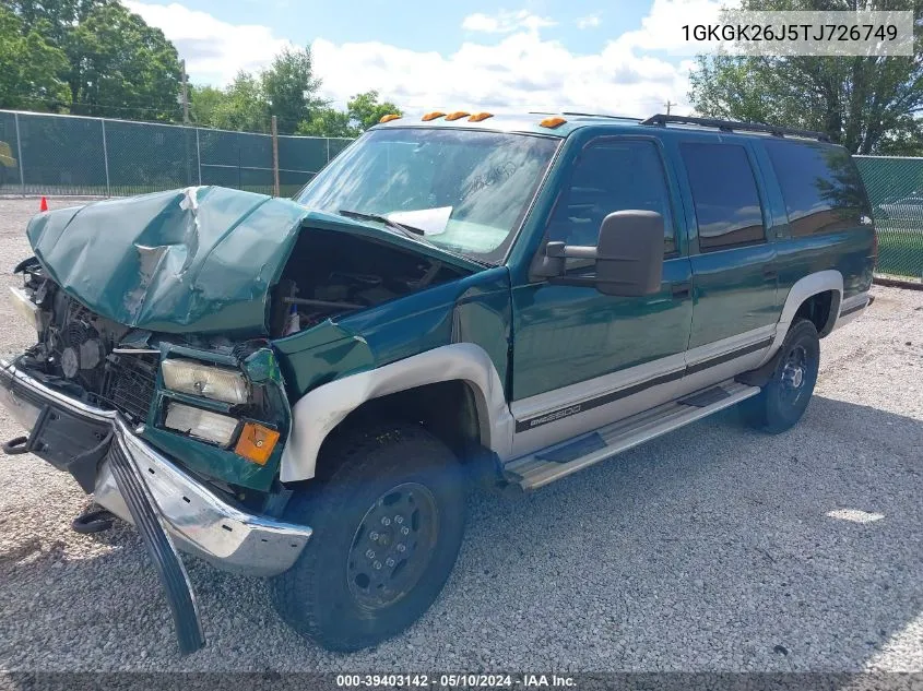 1996 GMC Suburban K2500 VIN: 1GKGK26J5TJ726749 Lot: 39403142