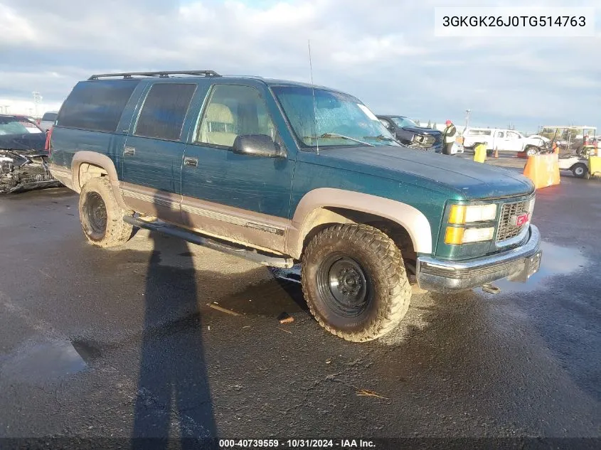 1996 GMC Suburban K2500 VIN: 3GKGK26J0TG514763 Lot: 40739559