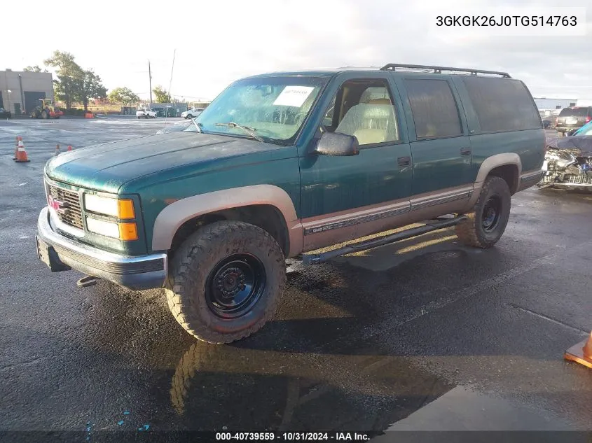 1996 GMC Suburban K2500 VIN: 3GKGK26J0TG514763 Lot: 40739559