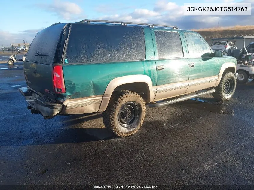 1996 GMC Suburban K2500 VIN: 3GKGK26J0TG514763 Lot: 40739559