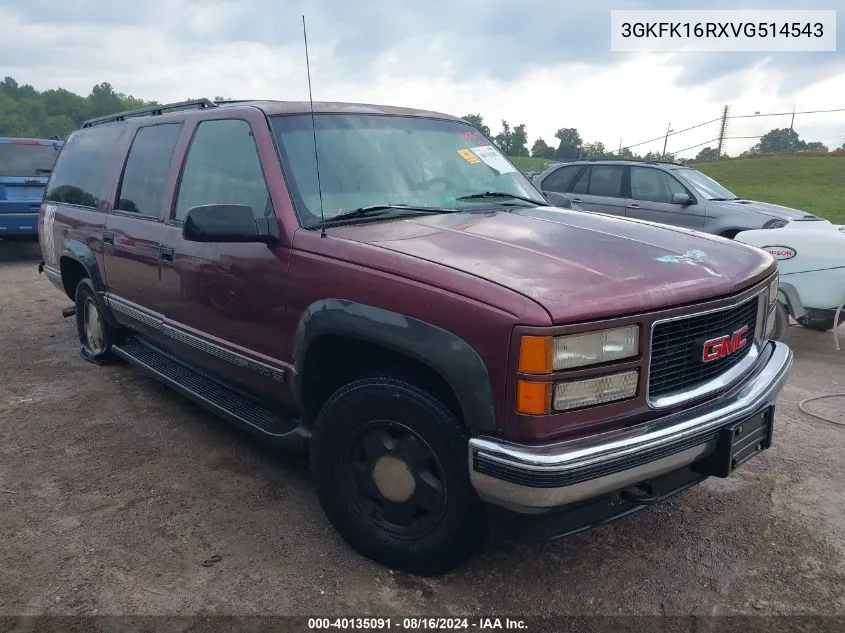 1997 GMC Suburban 1500 Sl VIN: 3GKFK16RXVG514543 Lot: 40135091