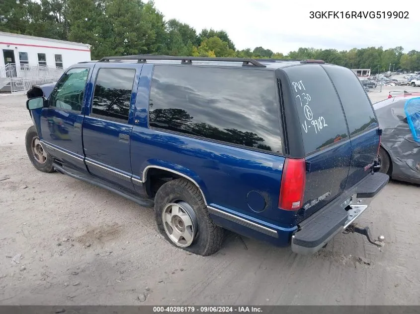 1997 GMC Suburban K1500 VIN: 3GKFK16R4VG519902 Lot: 40286179