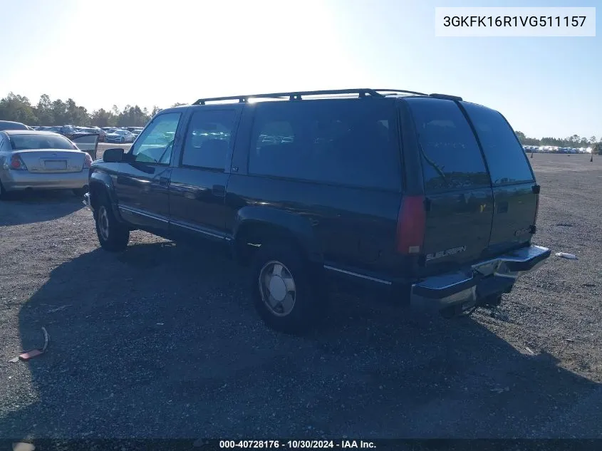 1997 GMC Suburban 1500 Sl VIN: 3GKFK16R1VG511157 Lot: 40728176