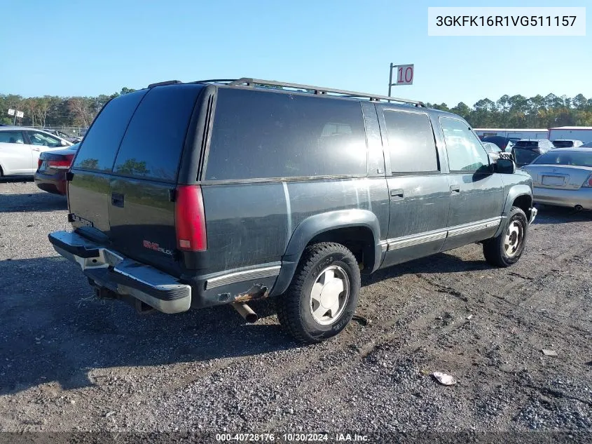 1997 GMC Suburban 1500 Sl VIN: 3GKFK16R1VG511157 Lot: 40728176