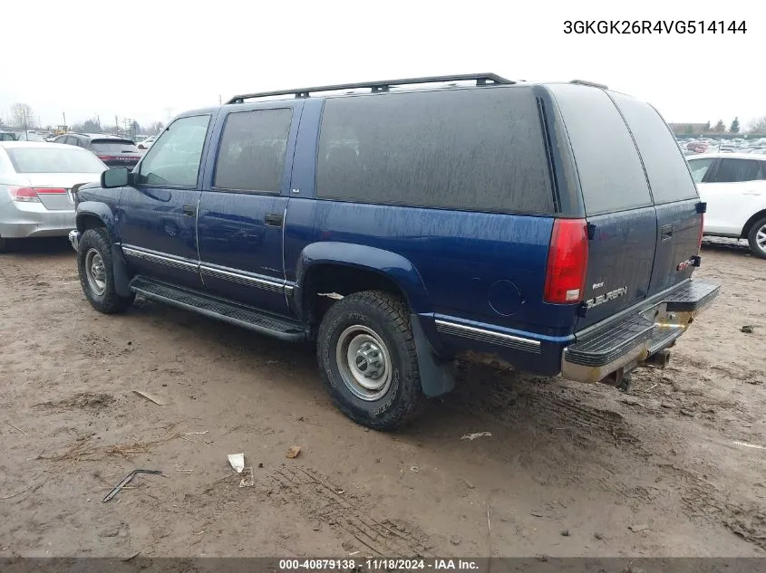 1997 GMC Suburban K2500 VIN: 3GKGK26R4VG514144 Lot: 40879138