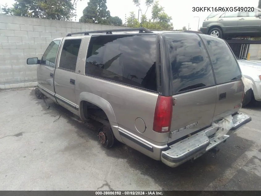 3GKFK16R6XG549020 1999 GMC Suburban 1500 Sl