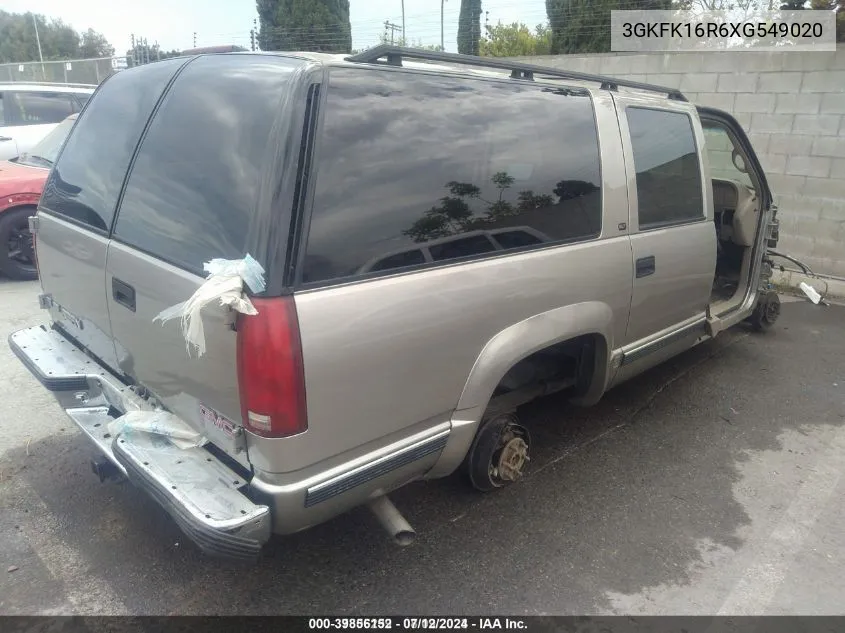 1999 GMC Suburban 1500 Sl VIN: 3GKFK16R6XG549020 Lot: 39856152