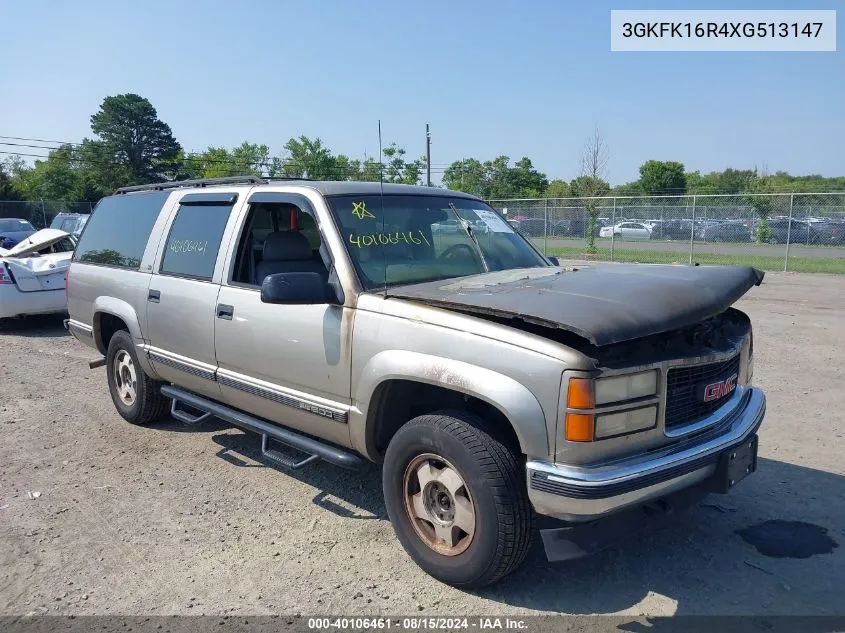 1999 GMC Suburban 1500 Sl VIN: 3GKFK16R4XG513147 Lot: 40106461