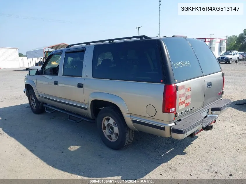 1999 GMC Suburban 1500 Sl VIN: 3GKFK16R4XG513147 Lot: 40106461