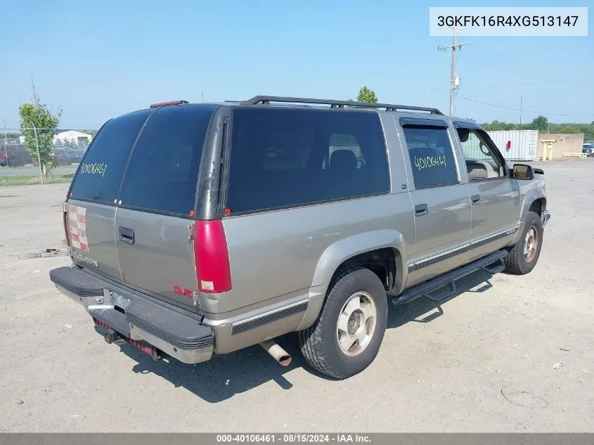 1999 GMC Suburban 1500 Sl VIN: 3GKFK16R4XG513147 Lot: 40106461