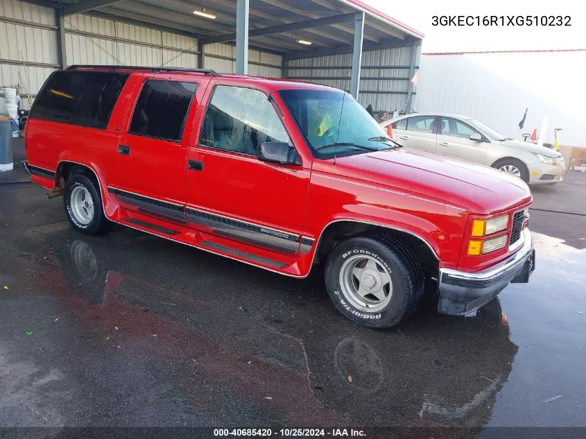 1999 GMC Suburban 1500 Sl VIN: 3GKEC16R1XG510232 Lot: 40685420