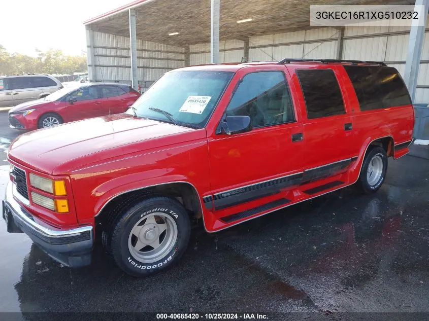 1999 GMC Suburban 1500 Sl VIN: 3GKEC16R1XG510232 Lot: 40685420