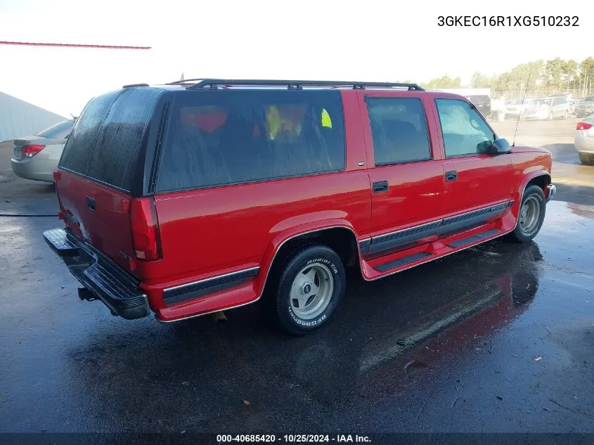 1999 GMC Suburban 1500 Sl VIN: 3GKEC16R1XG510232 Lot: 40685420