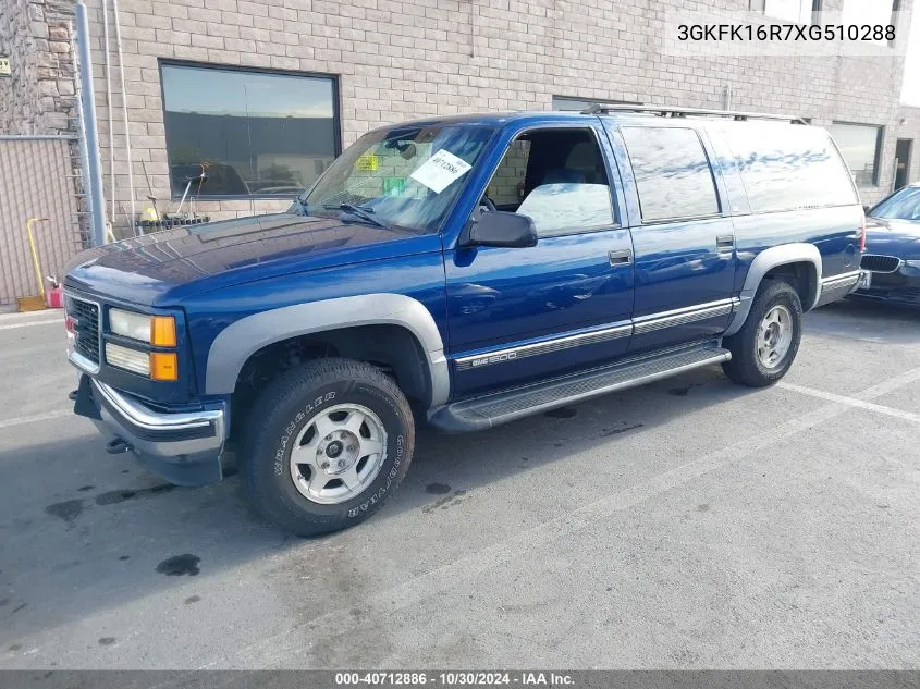 1999 GMC Suburban 1500 Sl VIN: 3GKFK16R7XG510288 Lot: 40712886