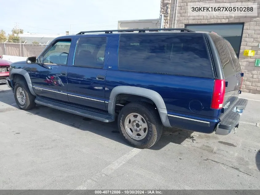 1999 GMC Suburban 1500 Sl VIN: 3GKFK16R7XG510288 Lot: 40712886