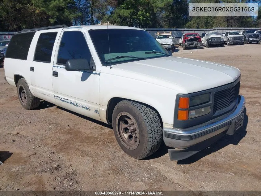 1999 GMC Suburban 1500 Sl VIN: 3GKEC16R0XG531668 Lot: 40865270