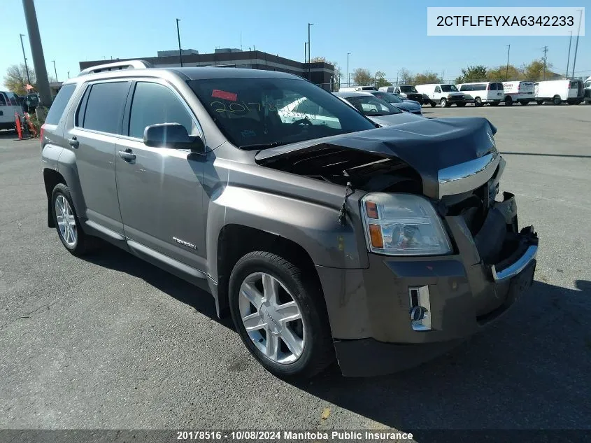 2010 GMC Terrain Slt V6 VIN: 2CTFLFEYXA6342233 Lot: 20178516