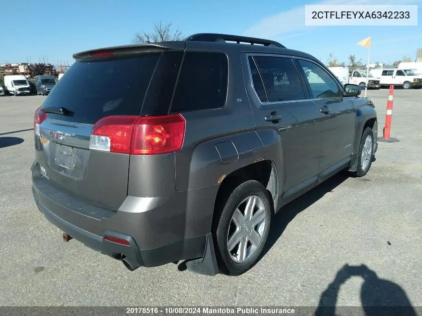 2010 GMC Terrain Slt V6 VIN: 2CTFLFEYXA6342233 Lot: 20178516