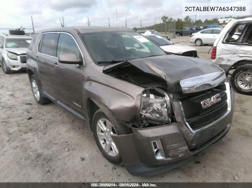 2010 GMC Terrain Sle-1 VIN: 2CTALBEW7A6347388 Lot: 39989214